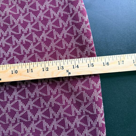 MICHAEL Michael Kors XS NWOT MK Logo Jacquard Merlot Pencil Skirt Sporty Chic - Picture 5 of 11